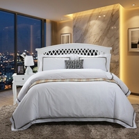Ensemble de literie de chambre à coucher 100% coton, drap de lit de couleur blanche, taille unique en percale