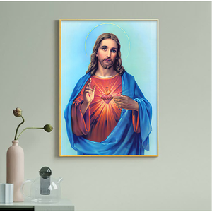 Clásico personalizado Art Deco Jesús lienzo <span class=keywords><strong>impresión</strong></span> cristiana Dios imágenes tela impresiones para Pascua colgante diseño estilo - Product Image 6