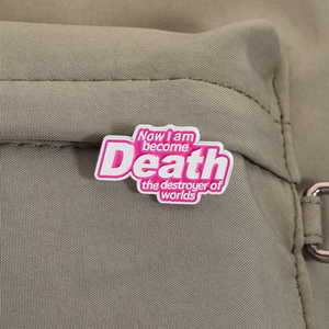 Now I Am Become Death Esmalte Pins Custom Oppenheimer Quote Broches de metal Insignia de solapa Mochila Joyería al por mayor - Product Image 3