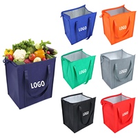 Sac Glacière Isotherme Pliable avec Logo Personnalisé pour Repas, Courses, Écologique et Réutilisable pour Préparation Alimentaire