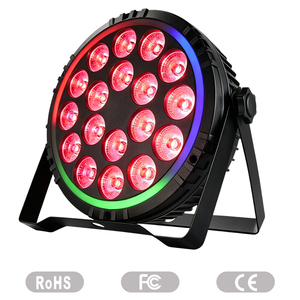 Luz LED Plana RGBW 4 en 1 de 18x4W, DMX512, Tira RGB, para Escenarios, Teatro, Iglesia, Salón, DJ, <span class=keywords><strong>Discoteca</strong></span>, Fiestas, Espectáculos en Vivo, Bodas - Product Image 1