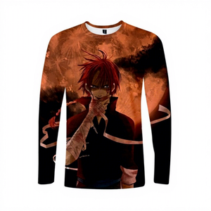 เสื้อยืดแขนยาวพิมพ์ลายอนิเมะ Silver Soul แบบซับลิเมชั่น ทรงปกติสำหรับผู้ชาย ผลิตจากผ้าโพลีเอสเตอร์ถัก 100% เหมาะสำหรับใส่ในฤดูใบไม้ร่วง - Product Image 1