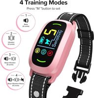 Hundetrainingshalsband mit statischem Schock gegen Bellen, Elektroschock, Sound-/Vibrationsmodi, IPX7 wasserdicht, wiederaufladbarer Akku