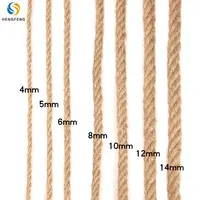 Natural Braided Jute Hemp Rope, Various Sizes