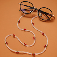 C & J Yanye perle perlée cristal cerise pendentif mode sangle corde accessoires Anti-perte lanière porte-lunettes chaîne pour femmes