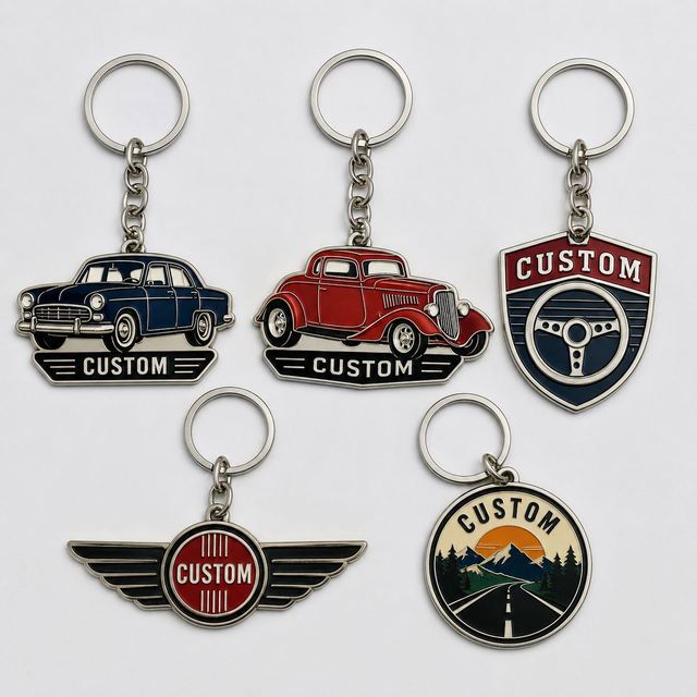 Wholesale High Quality Keychains Vintage Brand Souvenirs Enamel Chain Custom Car Logo Metal Key Rings