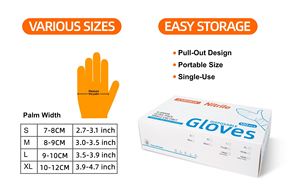 Guantes de nitrilo naranja para trabajo forestal, impermeables, duraderos, gruesos, resistentes al aceite, sin polvo, desechables, protección contra espinas, paisajismo - Product Image 6