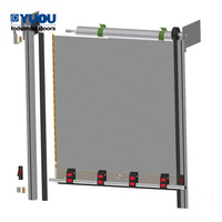 Puerta enrollable de aluminio personalizada manual, alta estabilidad, para vehículos de bomberos en camiones, venta caliente de