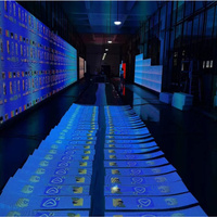 Pantalla LED Transparente Flexible de 3mm, Ultrafina y Cortable, para Publicidad Comercial en Paredes de Vidrio