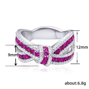 Anello con Design a Fiocco, Fascia Incrociata Irregolare per Donne - Product Image 6