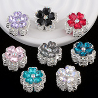 Perles à trou droit en cristal de fleur, zircon et diamant pour DIY : stylos, chaînes de téléphone portable, porte-clés, chaînes de sac, accessoires