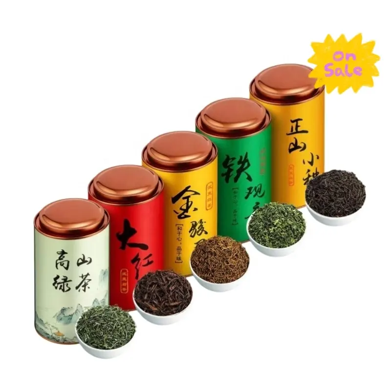 5*200g/boîte-cadeau prix réduit vert alpin Lapsang souchong Jinjunmei thé noir Dahongpao Tie Guanyin oolong combinaison thé