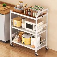 Étagère de rangement de cuisine pliable multi-usages en acier moderne SHINEHOUSE à 3 niveaux pour four/micro-ondes