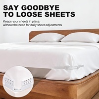 4 pièces de fixations multifonctionnelles pour draps de lit, bandes de verrouillage antidérapantes à forte adhérence pour les coins de matelas de lit, attaches durables pour canapé