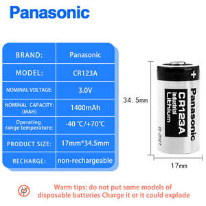 パナソニック<span class=keywords><strong>CR123A</strong></span> CR17345 <span class=keywords><strong>3V</strong></span> Limno2一次リチウム電池煙警報カメラに適しています - Product Image 2