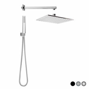 Kit de Ducha Cuadrado de Siete Piezas, Acabado Cepillado, 40 cm de Largo, 29 cm de Ancho, Juego de Accesorios para Baño - Product Image 3