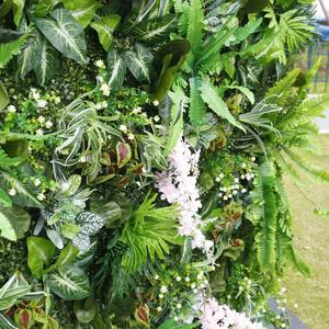 Fond de mariage de printemps Photomaton extérieur fausse toile de fond d'herbe, personnaliser 5d toile de fond 8ft mariage fleur verte panneau mural - Product Image 2