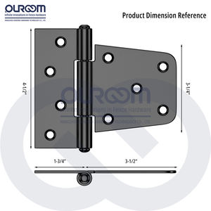 مفصلة بوابة حديثة شديدة التحمل من الفولاذ المقاوم للصدأ مقاس <span class=keywords><strong>3</strong></span>.5 بوصة، مفصلة بوابة مفصلية على شكل حرف T لأجهزة البوابات المتأرجحة الخارجية لأبواب السياج الخشبي والحظائر والمستودعات - Product Image 3