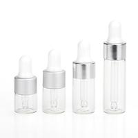 1ml 2ml 3ml 5ml Braunglas-Tropf flasche mit Gold-oder Silber kappe