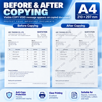 Papier de sécurité anti-copie A4 120 g/m², COPY VOID, anti-contrefaçon pour certificats, contrats, rapports, lettres d'autorisation