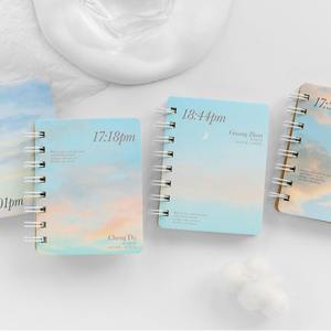 Mini taccuino creativo in stile pittura a olio, simpatico quaderno portatile A7 con cartoni animati per appunti e errori - Product Image 3