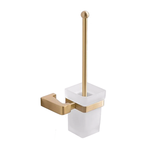 Muro del bagno Montato Spazzolato Oro Lavabo Toilet Brush Holder - Product Image 1