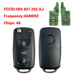 CN001060 5K0 837 202AJ /5K0 837 <span class=keywords><strong>202</strong></span> E  /5K0 837 202AM Llave Remota Plegable para VW Golf <span class=keywords><strong>Caddy</strong></span> Beetle Polo Jetta - Product Image 1