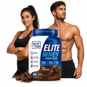 Proteína de Suero de Leche Elite en Polvo, Sabor Chocolate, 5 Libras, Gran Capacidad, Mezcla Rápida, Aporta Nutrición, Desarrollo Muscular, Entrenamiento Diario - Product Image 1