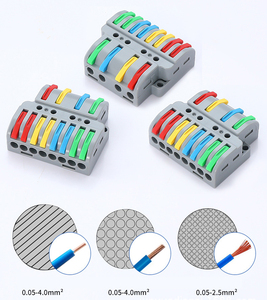 קומפקטי אוניברסלי 4 ב 8 החוצה באביב עם ידית מסוף בלוק מסוף המנוף חיבור מהיר כבל חשמל - Product Image 5