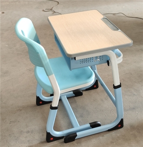 Muebles Escolares, Conjunto de Escritorio y Silla Individual para Estudiantes Universitarios, Conjunto Moderno de Escritorio y Silla de MDF para Niños de Primaria - Product Image 4