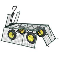 Mini tracteur utilitaire, benne, chariot d'outils de jardin, chariot de remorque de maille de soudage, roue pneumatique 10x3,50-4