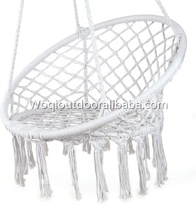 Woqi-hamaca Columpio de algodón para exteriores, silla con soporte para <span class=keywords><strong>jardín</strong></span> - Product Image 3