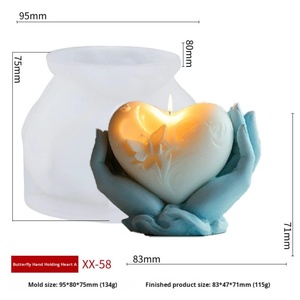 Molde de silicona TangChu para velas de yeso con forma de corazón, DIY - Product Image 6