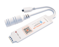 Contrôleur LED Bluetooth Mini 12-24V DUOCO Strip APP 24 touches Télécommande IR 24 touches 12V 6A Contrôleur de bande LED RGB