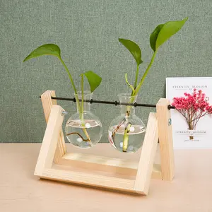 Vendita calda fioriera ad aria lampadina vaso pianta stazione di moltiplicazione terrario con supporto girevole per piante idroponiche Home Office Garden