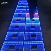 Pista de Baile LED Magnética Interactiva para Selfies, para Bodas y Fiestas, Juego Activo, Paneles LED para Piso, Lámpara Espejo, Pantalla LED para Pista de Baile