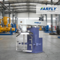 Agitateur homogénéisateur à double arbre haute vitesse FARFLY 15KW 1500L pour peinture et revêtement, mélangeur automatique haute productivité avec aspiration