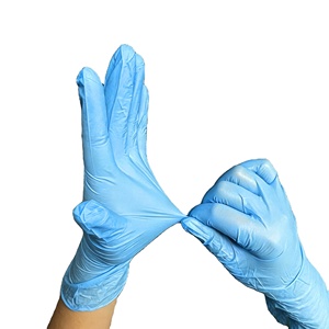 Gants en nitrile bleus jetables sans poudre, sans latex, de qualité alimentaire, pour la cuisine et le nettoyage ménager - Product Image 2