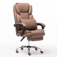 Fauteuil inclinable Chesterfield ergonomique extensible à dossier haut, marron, moderne, luxueux, pivotant, une place