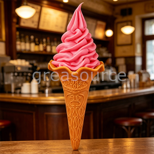 Modèle de cornet de glace molle en plastique, cornet de gaufre artificiel à spirale 7 couleurs, pour vitrine de magasin, photographie alimentaire, imitation - Product Image 3