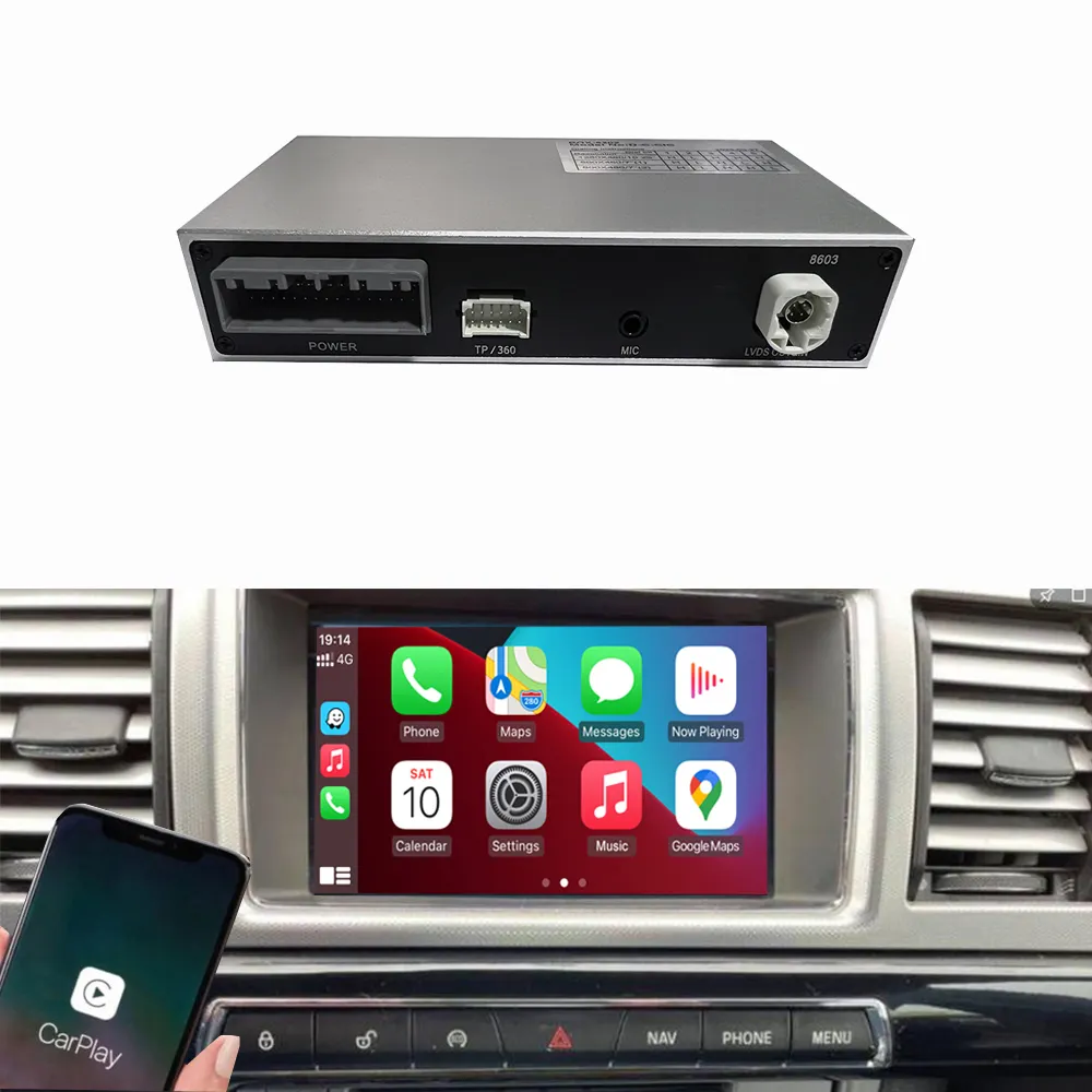 Apple kablosuz Carplay için Android otomatik multimedya için Land Rover/Jaguar/Range Rover/Evoque/Discovery USB navigasyon DSP Ai kutusu