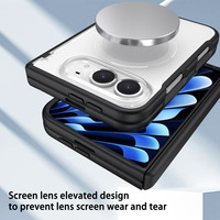 Étui de téléphone magnétique pliable avec couvercle à charnière, protection intégrale, design antichoc, protection d'écran en verre trempé pour iPhone Duo