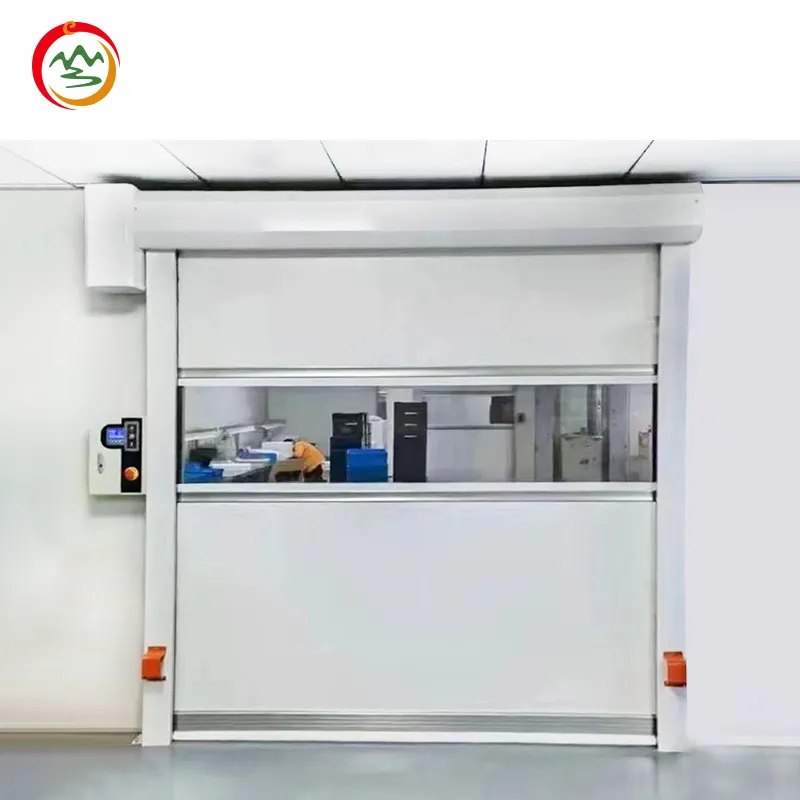 Автоматическая пластиковая раздвижная дверь из ПВХ, промышленная быстро открываемая дверь для склада