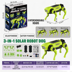Robot Bionico Elettrico Camminante Fai-da-Te a Energia Solare, Giocattolo per Gatti e Cani, Esperimento Scientifico STEM per Bambini, Stile Cartone Animato - Product Image 2