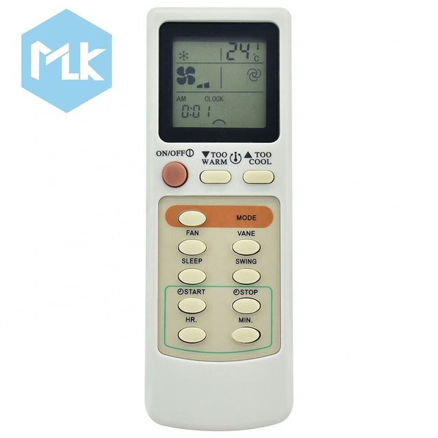 MLK MSD-09NV-H1 Replace AC Remote Control Fit for Mitsubishi Air Conditioner Remote Controller
