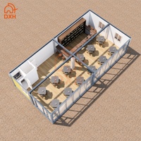 Maison conteneur modulaire préfabriquée DXH sur mesure, démontable, pour hôtels, cabanes de plage, bars, cafés, chambres et salons