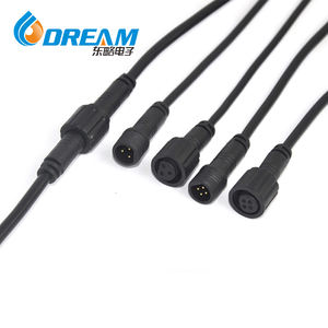 梦幻启动发光二极管DC公母插头延长线<span class=keywords><strong>2</strong></span>/3/4针连接器电缆防水 - Product Image 1