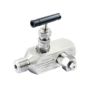 Válvulas Manifold Hikelok de Alta Presión (6000 psi), Acero Inoxidable, Puerto Único/Múltiple, <span class=keywords><strong>1</strong></span>/2'' 3/4'' NPT BSP, Válvula de Manómetro de 2 Vías - Product Image 3