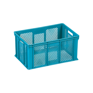 Caja de Plástico Industrial KE 410, Plegable, con Malla Profunda y Asas Reforzadas, Apilable, Contenedor Europeo para Agricultura y Cosecha - Product Image 1