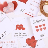 Série de cartes Deeply Love You-Cartes d'art pour bouquets de fleurs fraîches, cartes postales d'amour anglaises et matériaux de décoration de cartes suspendues pour fleuriste